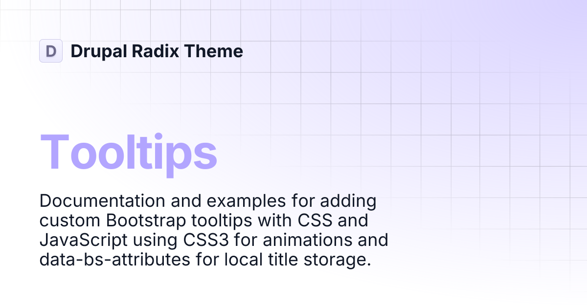 Tooltips | Drupal Radix Theme